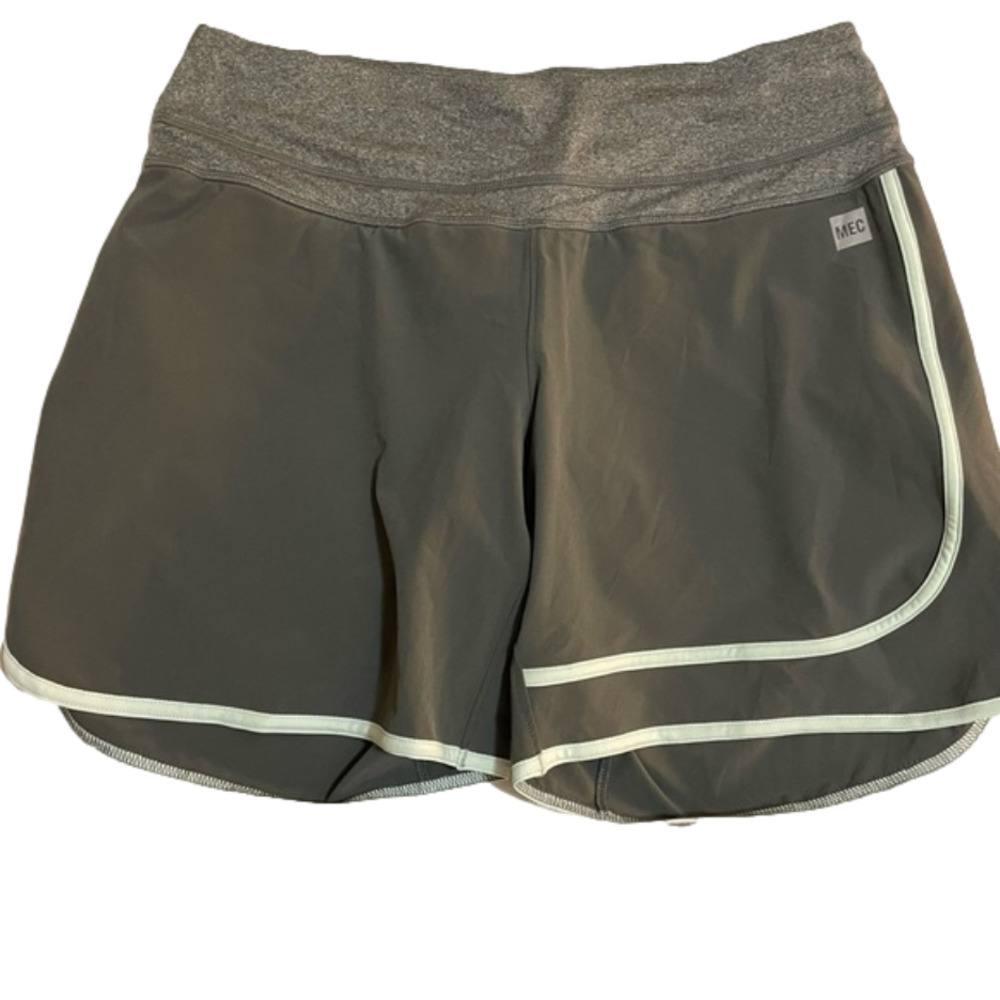 Mec Active Running Shorts, Built In Underwear, Grey & Mint Green Stripes…